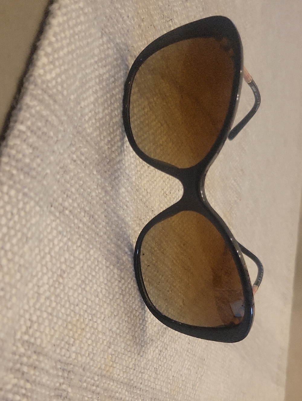 Burberry Black Frame Sunglasses with Brown Lenses